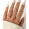 LANWLOSI 28 Pcs Gold Knuckle Rings Set for Women Dainty