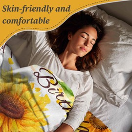 PUYTG Gifts for Daughters Adult, Daughter Birthday Blanket Gifts From Mum Dad, Creative Gift for Birthday Christmas Teacher's Day Throw Blanket 60"X 50"