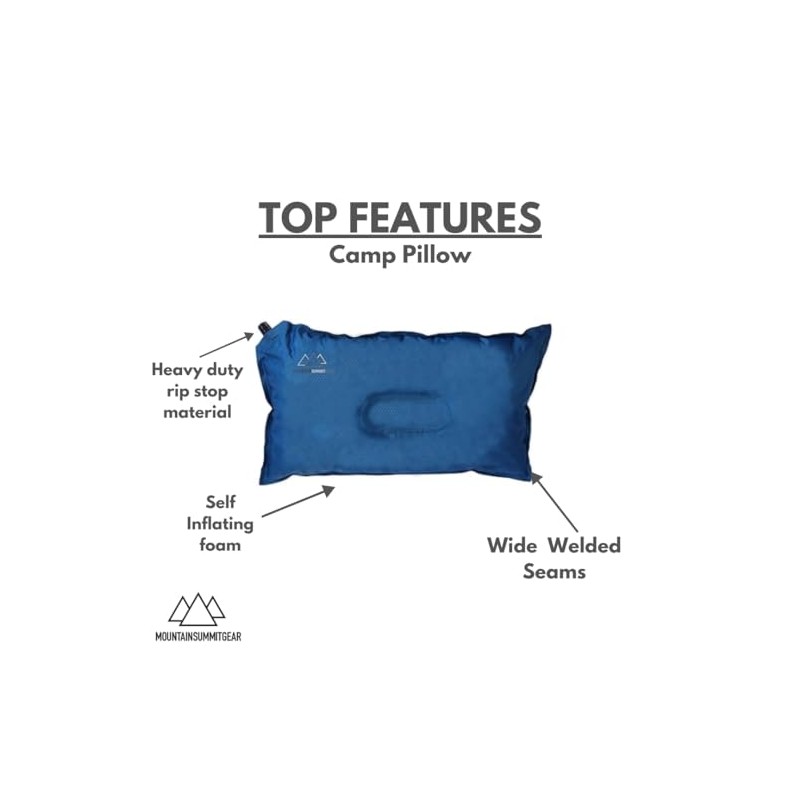 MOUNTAIN SUMMIT GEAR Inflatable Camp Pillow (Travel and Camping Pillow