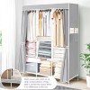 Design New Portable Closet Wardrobe Clothes Rack Storage Organizer Shelf