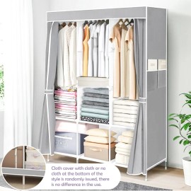 Design New Portable Closet Wardrobe Clothes Rack Storage Organizer Shelf Durable