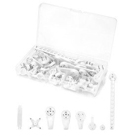 QWORK Pack of 42 picture hooks, no drilling, drywall picture hooks, picture hangers, for picture frames, bags, clothes