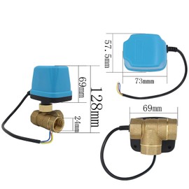 OemClima 3-Way Motor Ball Valve 230 V - Valve Electric Ball Valve 220 V - 1/2 3/4 1 1-1/4 1-1/2 2 Inch (DN20-3/4 Inch)