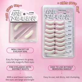 1 Set Bottom Eyelash Stamp, Waterproof Silicone Lower Lash Stamp With Black Ink Pad, Lower Eyelash Extension Natural And Long-Lasting Makeup for Makeup Beginners(Handheld Eyelash Stamp Handle)