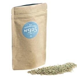 Rimoco N°925 Organic Fennel Seeds Whole - For Refining a Variety of Dishes Intense, Powerful & Healthy Organic Cultivation (DE-ÖKO-007) 1000 g in Kraft Paper Zip Fresh Bag