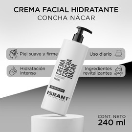 ISRANT | Crema Facial Hidratante Facial Concha Nácar 240ml | Skin Care para un Tono Uniforme Iluminadora | Skincare Hidratación Profunda y Duradera | Piel Suave y Radiante - Cuidado de la Piel