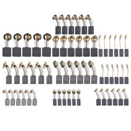 60Pcs Electric Motor Carbon Brushes, 10 Different Sizes Motor Carbon Brushes Replacement for IDEAL For Hammer Drills, Circular Saws, Angle Grinders Power Tools