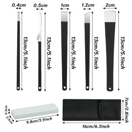 Granvoo 5 Stück Pediküre Messer, Pediküre-Messer-Set, Hornhautentferner aus Edelstahl, Fußreparatur-Set Professionelle, für Eingewachsene Zehennägel Hornhautentfernung