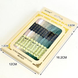 Premium Rainbow Color Embroidery Floss - Cross Stitch Threads - Friendship Bracelets Floss - Crafts Floss - 12 Skeins Per Pack Embroidery Floss,Earth Tone Brown-Green