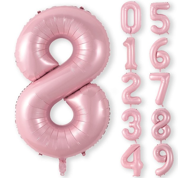 40 Inch Birthday Number Balloons Number 0-9 Balloons Birthday Decorations with Straws Birthday Party Decorations Anniversary Decorations