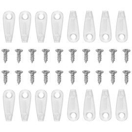 HARFINGTON 50Pcs Picture Frame Backing Hardware Clip with 50Pcs Screws Turn Button Fasteners Set Picture Turn Backing Clips for Craft Hanging Picture Drawing, Transparent