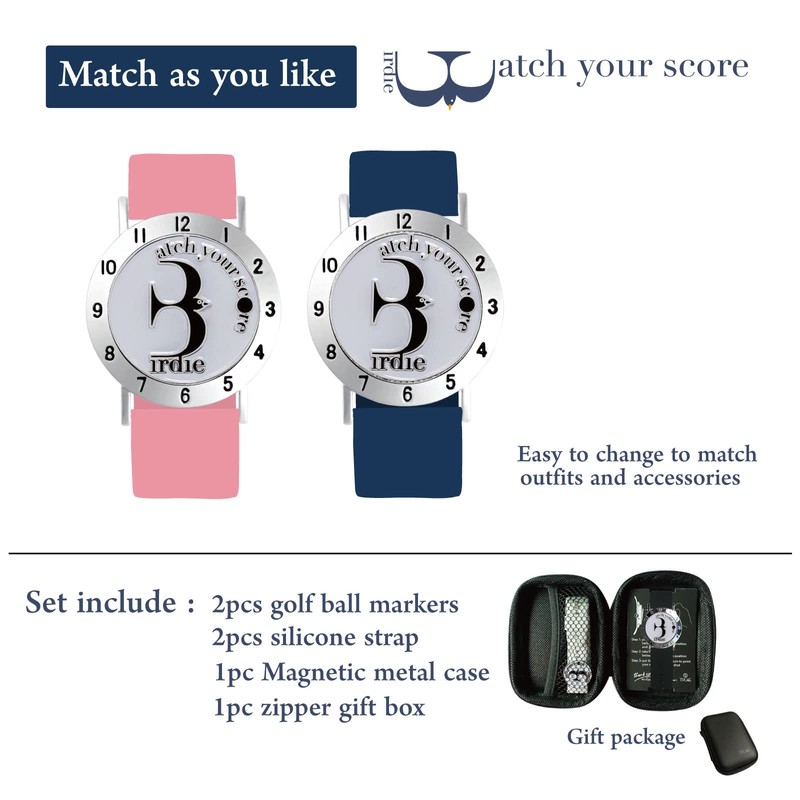 E TRUEE Golf Ball Marker with Golf Stroke Counter Bracelet,