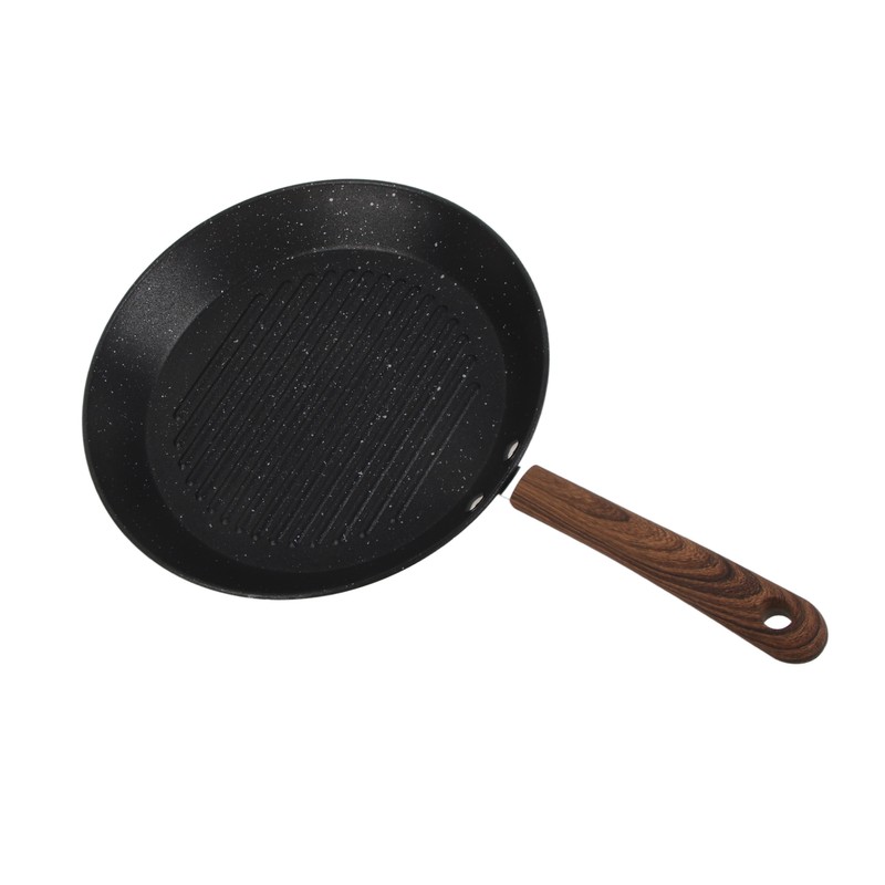 Round Grill Pan Universal Non Stick Multifunctional Flat Bottom Frying