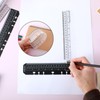 4PCS Journal Ruler，Ymapinc Book Marker Clear Notebook Ruler with Holes