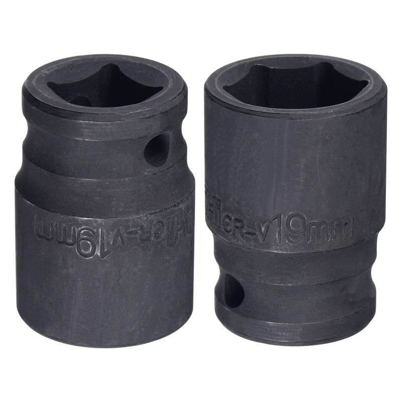 sourcing map 1/2" Drive by 19mm 6-Point Impact Socket, CR-V