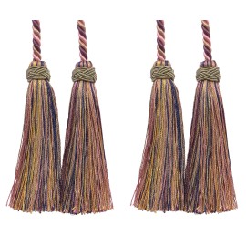 DÉCOPRO (TM) Curtain Tieback, Style# ICT, Color# 1010 - Sage Rose Pink [Set of 2]