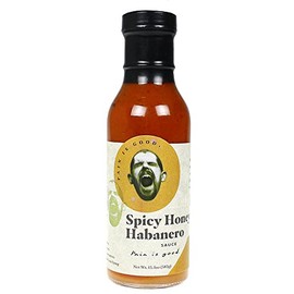 Pain is Good - Spicy Honey Habanero Screaming Wing Sauce - 13.5oz Bottle - Made in USA - All Natural Ingredients, Non-GMO, Gluten-Free, Sugar-Free, Vegetarian, Keto
