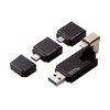 Logitech LMF-LGU3A016GBK Lightning USB Memory, 16GB MicroB/Type C Converter Adapter