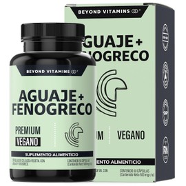 Beyond Vitamins | Aguaje + Fenogreco 1000mg Premium | Con tecnología VCaps de Cápsula vegana | 60 cápsulas