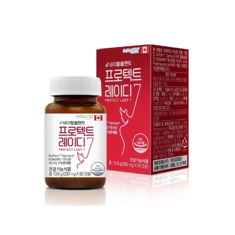 Vital Plant 프로텍트레이디7 하루한알 레이디 생 유산균 캡슐 1병 2개월분