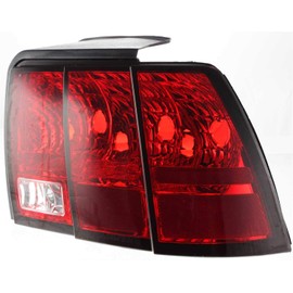 Tail Light Lens and Housing Compatible with 1999-2004 Ford Mustang Passenger Side