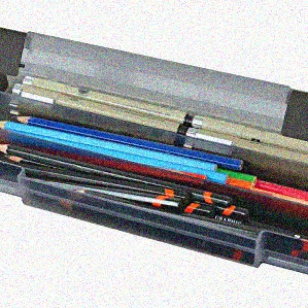 ThreadZips ArtEase Lucent Organizer: Divided Storage Box for Pens, Pencils,