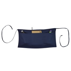 DALIX 24" Large Aprons Bartender Money Kitchen Restaurant Waist Bib Apron (3 Pockets) Navy Blue (10 Qty Pack)