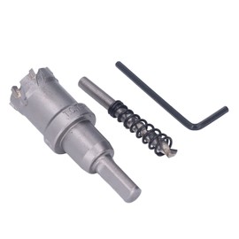 Broca de Sierra de Agujero de Carburo, Herramientas de Corte de Broca TCT, Kit de Cortador de Agujeros de Dientes de Metal Grueso con Llave Hexagonal, Taladro de Extracción (25 mm)