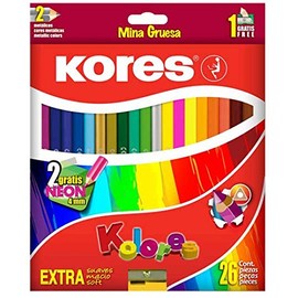 Colores Lapiz De Dibujo Kores Kolores X26 Piezas 4mm