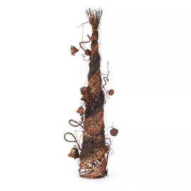 Factory Direct Craft Grapevine Cone 22" Tree with Rustic Jingle and Liberty Bells
