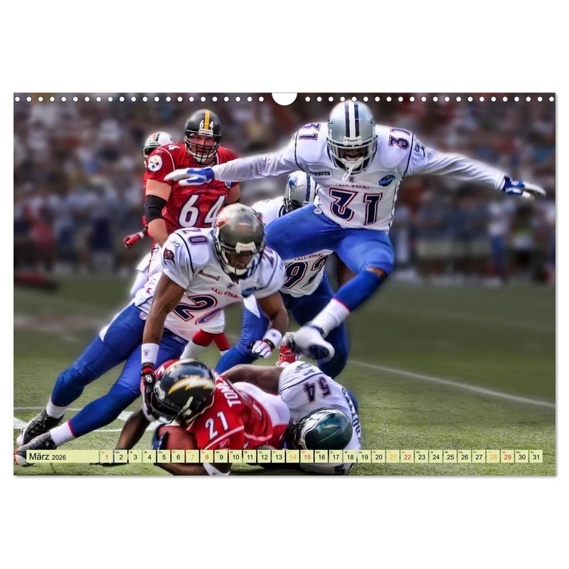 American Football - Taktik und Athletik (Wandkalender 2026 DIN A3