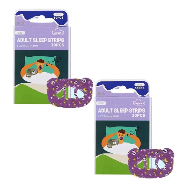 Pack of 60 Mouth Plasters for Sleeping, Anti-Snoring Mouth Tape,