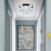 Cainjiazh Mini Chandelier LED Crystal Ceiling Light 2 Layers Flush
