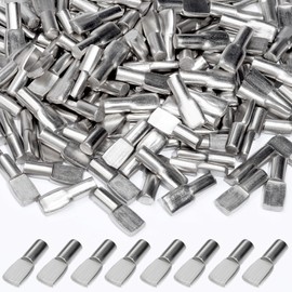 FANDAMEI 150 PCS Shelf Pegs, 5mm Shelf Pins, Cabinet Shelf Pegs, Pegs For Cabinet Shelves, Nickel Plated Shelf Support Pegs, Spoon Shape Shelf Pegs For Shelves, Cabinet Pegs For Shelves, Shelf Support