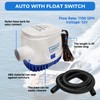1100 GPH Automatic Boat Bilge Water Pump 12V, 1-1/8 Inch