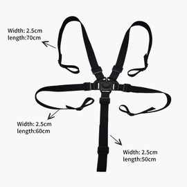 High Chair Seat Belts - Adjustable 5-Point Harness, Replacement Seat Belt for Highchair & Pushchair, Universal Fit, Durable & Comfortable, Foldable & Portable