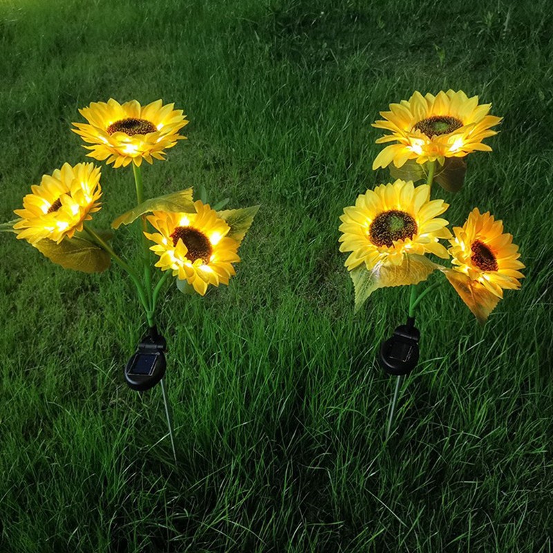 Solar Sunflower Light 24 LEDs Warm White IP55 Waterproof Outdoor