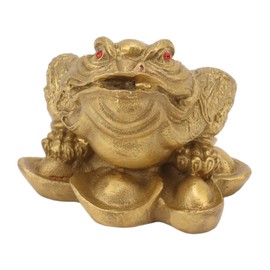 Money Toad Fortune Good Luck Attract Wealth Corrosion Resistant Three Legged Toad Statue Feng Shui Toad for Office