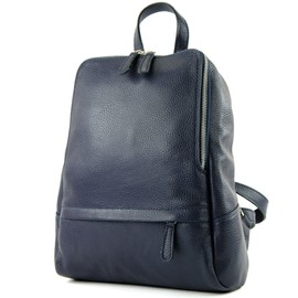 modamoda de - T138 Italian Women's Leather Backpack Bag, Dark Blue2021