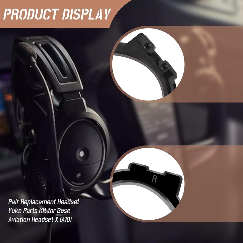 HQPARRTS Headset Earcup Parts Yokes Bails Stirrups and Screws Compatible