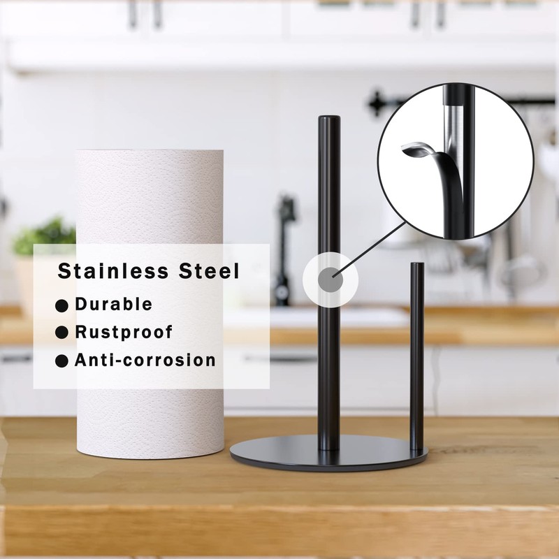 Golden Kitchen Roll Holder Worktop Paper Roll Holder Standing Kitchen