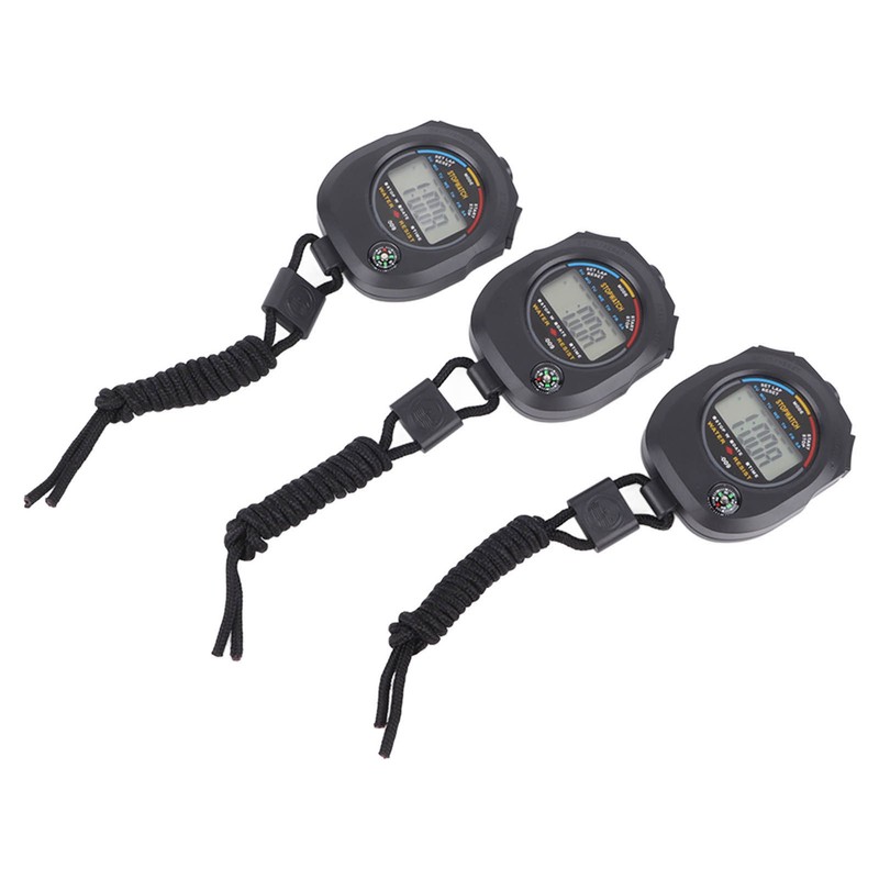 3 PCS Sports Stopwatch High Accuracy Waterproof 40mah Sports Stopwatch