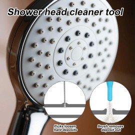 lasuroa 20-Pack Shower Head Cleaner Kit, Multifunctional Anti-Clogging Shower Nozzle Cleaning Brushes & Picks for Small Holes Gaps Window Faucets Bathroom Home
