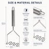 Stainless Steel Potato Masher for Kitchen Prep – Manual Food