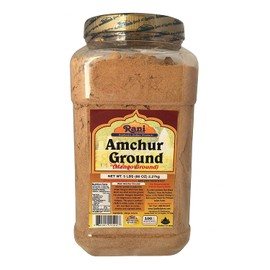 Rani Amchur (Mango) Ground 5lbs (80oz) Bulk, PET Jar ~ All Natural, Indian Origin | No Color | Gluten Friendly | Vegan | NON-GMO | No Salt or fillers