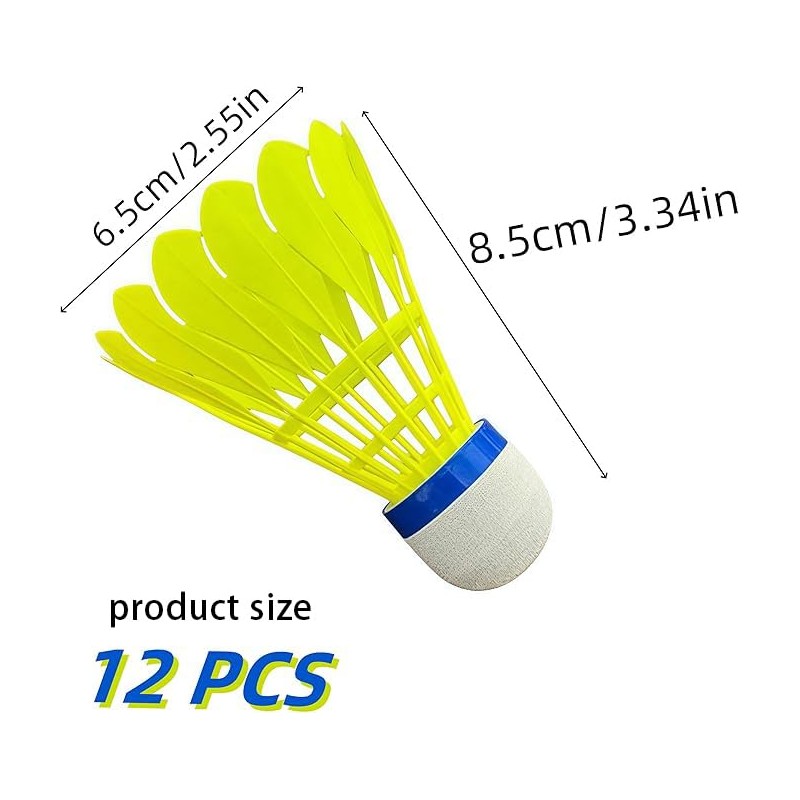 WEZCHUGHAOL 12 Pack Nylon Badminton Shuttlecocks - High Durability Aeroplane