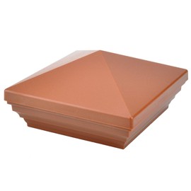 Myard PNP 115445R Screw-Free Universal Fence Pyramid Top Cap fits Post 4 x 4 Inches (Actual Post Size 3.5 x 3.5) (Qty 5, Red Mahogany)