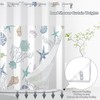 Yanutan No Hook Shower Curtain,Ocean Theme Double-Layered Shower Curtain with