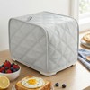 1-Pack 2 slice Toaster Cover, Polyester Fabric Quilted Two Slice