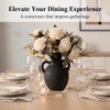 Artificial Flowers with Vase, Faux Rose Centerpiece in Terracotta, 15